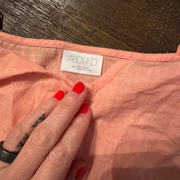 Abound Pink Pudding Cotton Babydoll Crop Tank Top NEW size MED - Picture 3 of 4